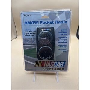 NIB New Sealed Nascar Pocket AM FM Radio Speedometer Style Dial